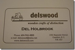 Del's business card