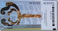 Admission ticket to Ephesus