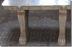 House of Wooden Partition - marble table