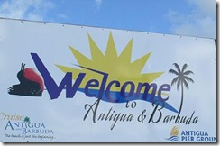 Welcome to Antigua sign